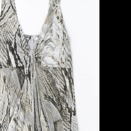 Womens UK Size 12 New Look Grey Tunic Tank
