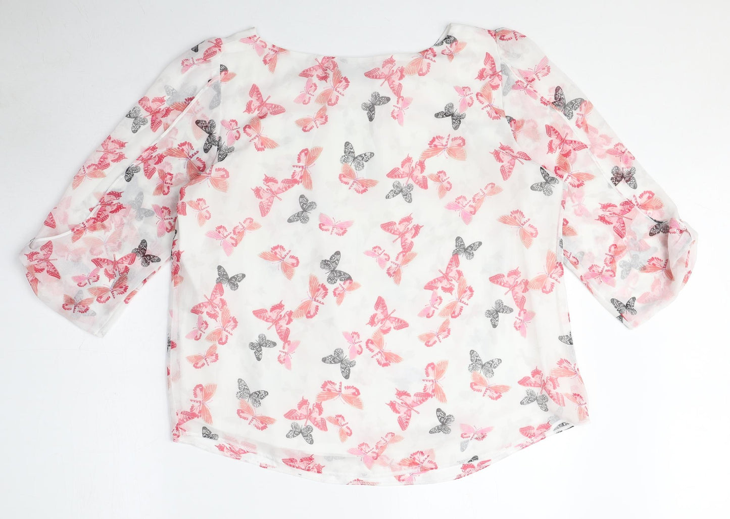 Womens UK Size M Wallis White Basic Blouse