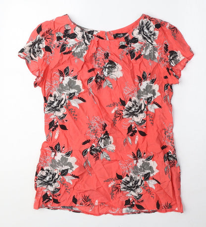 Womens UK Size 10 Wallis Pink Basic T-Shirt