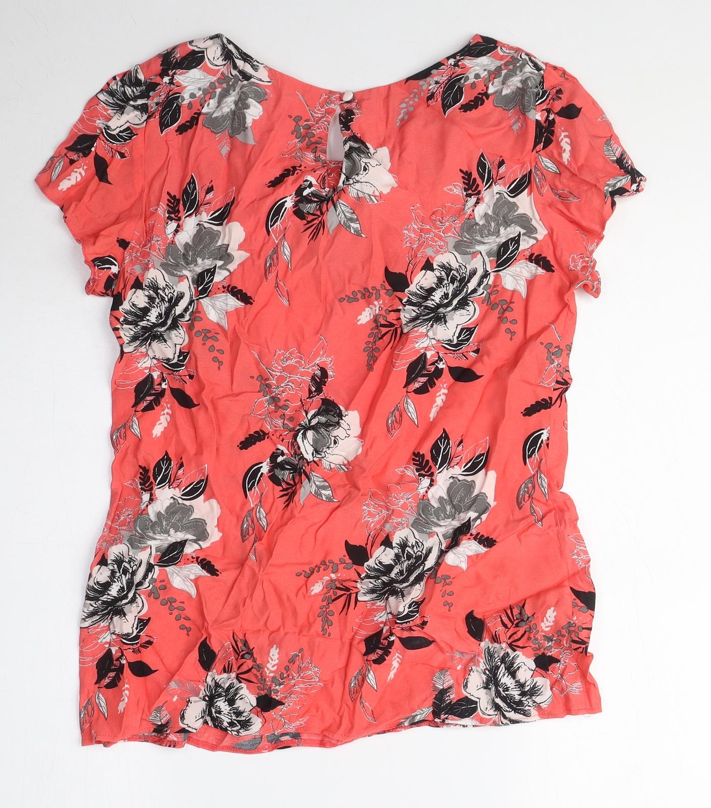 Womens UK Size 10 Wallis Pink Basic T-Shirt