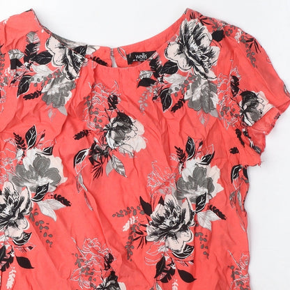 Womens UK Size 10 Wallis Pink Basic T-Shirt