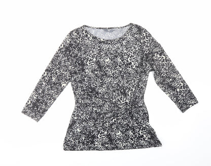 Womens UK Size 10 BHS Grey Basic Blouse