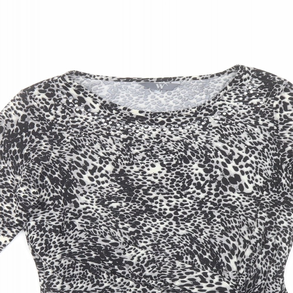 Womens UK Size 10 BHS Grey Basic Blouse