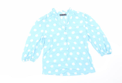 Womens UK Size 6 Marks and Spencer Blue Basic Blouse
