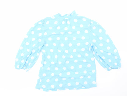 Womens UK Size 6 Marks and Spencer Blue Basic Blouse