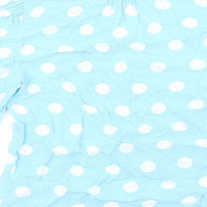Womens UK Size 6 Marks and Spencer Blue Basic Blouse