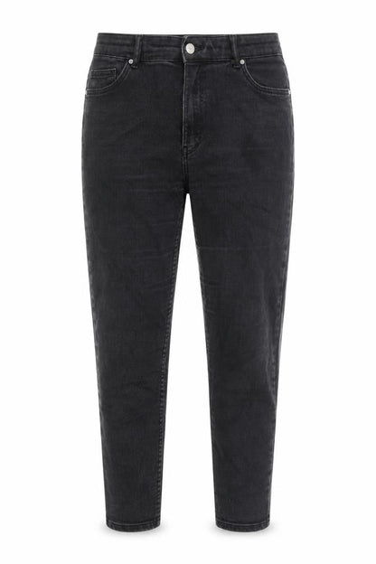 Womens UK Size 12 Bershka Regular Fit Tapered Black Jeans