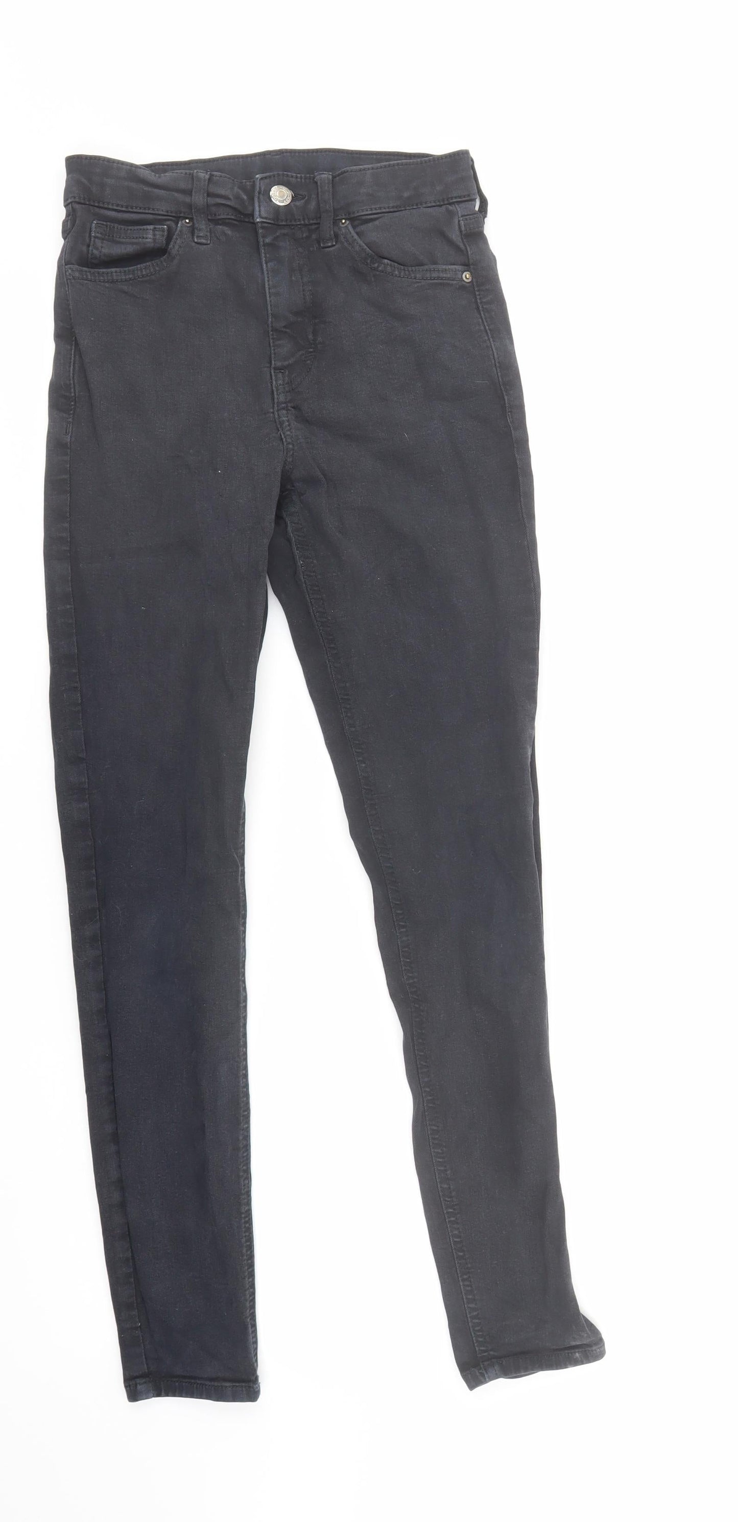 Topshop Womens Blue Cotton Skinny Jeans Size 26 in L32 in Regular Zip