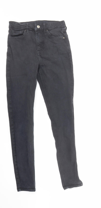 Topshop Womens Blue Cotton Skinny Jeans Size 26 in L32 in Regular Zip