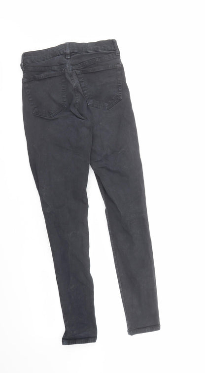 Topshop Womens Blue Cotton Skinny Jeans Size 26 in L32 in Regular Zip