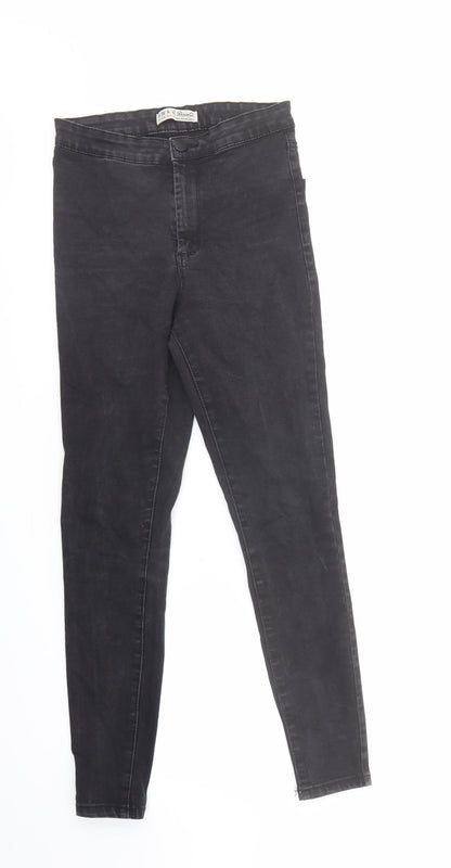 Denim & Co. Womens Black Cotton Skinny Jeans Size 10 L28 in Regular Zip