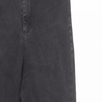Denim & Co. Womens Black Cotton Skinny Jeans Size 10 L28 in Regular Zip