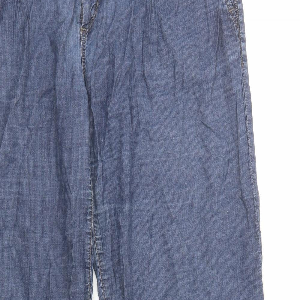 Sportmax Womens Blue Polyester Trousers Size 34 in L30 in Regular Zip
