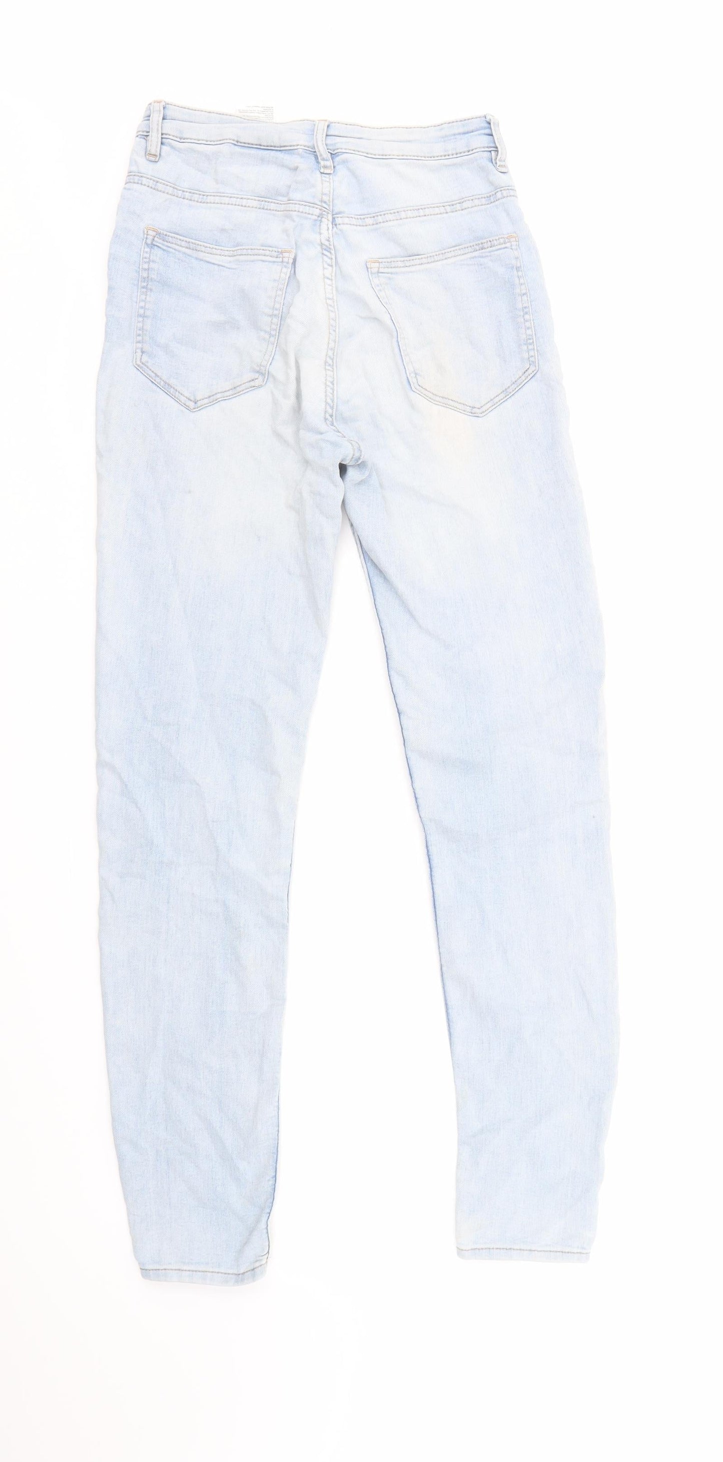 Divided by H&M Womens Blue Cotton Skinny Jeans Size 8 L29 in Regular Zip