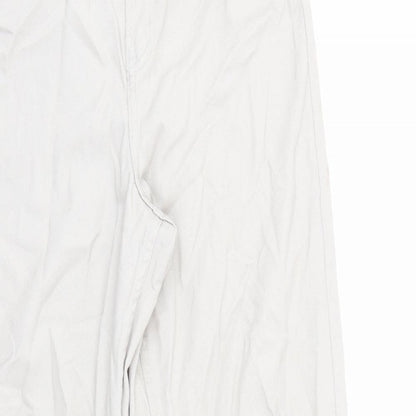 Divided by H&M Womens Grey Cotton Wide-Leg Jeans Size 8 L32 in Regular Zip