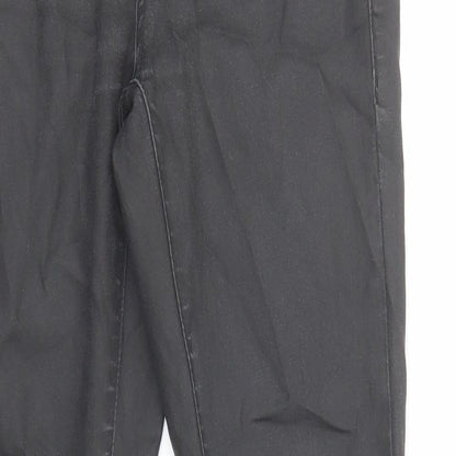 Topshop Womens Black Cotton Skinny Jeans Size 26 in L30 in Regular Zip - Coated