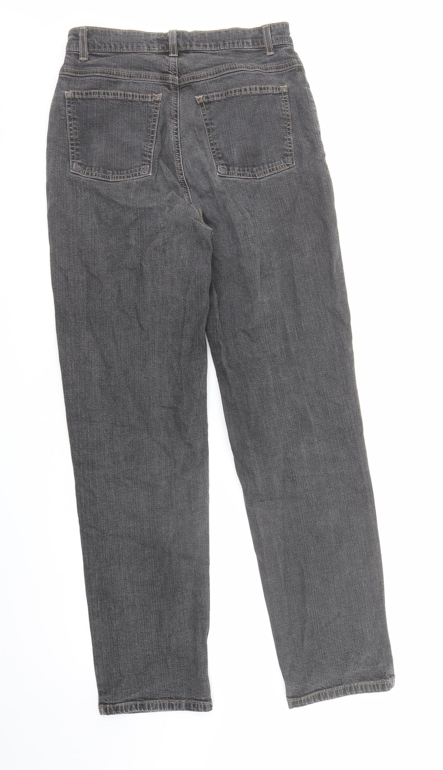 Relativity Womens Grey Cotton Straight Jeans Size 6 L30 in Regular Zip