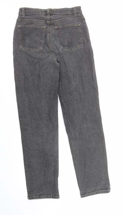 Relativity Womens Grey Cotton Straight Jeans Size 6 L30 in Regular Zip