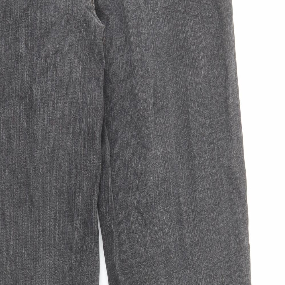 Relativity Womens Grey Cotton Straight Jeans Size 6 L30 in Regular Zip