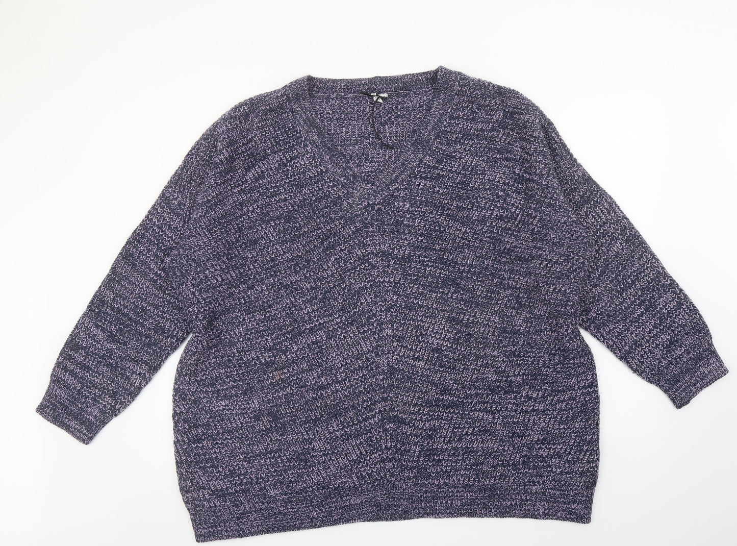 Womens UK Size L Capsule Purple Pullover Jumper