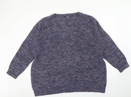 Womens UK Size L Capsule Purple Pullover Jumper