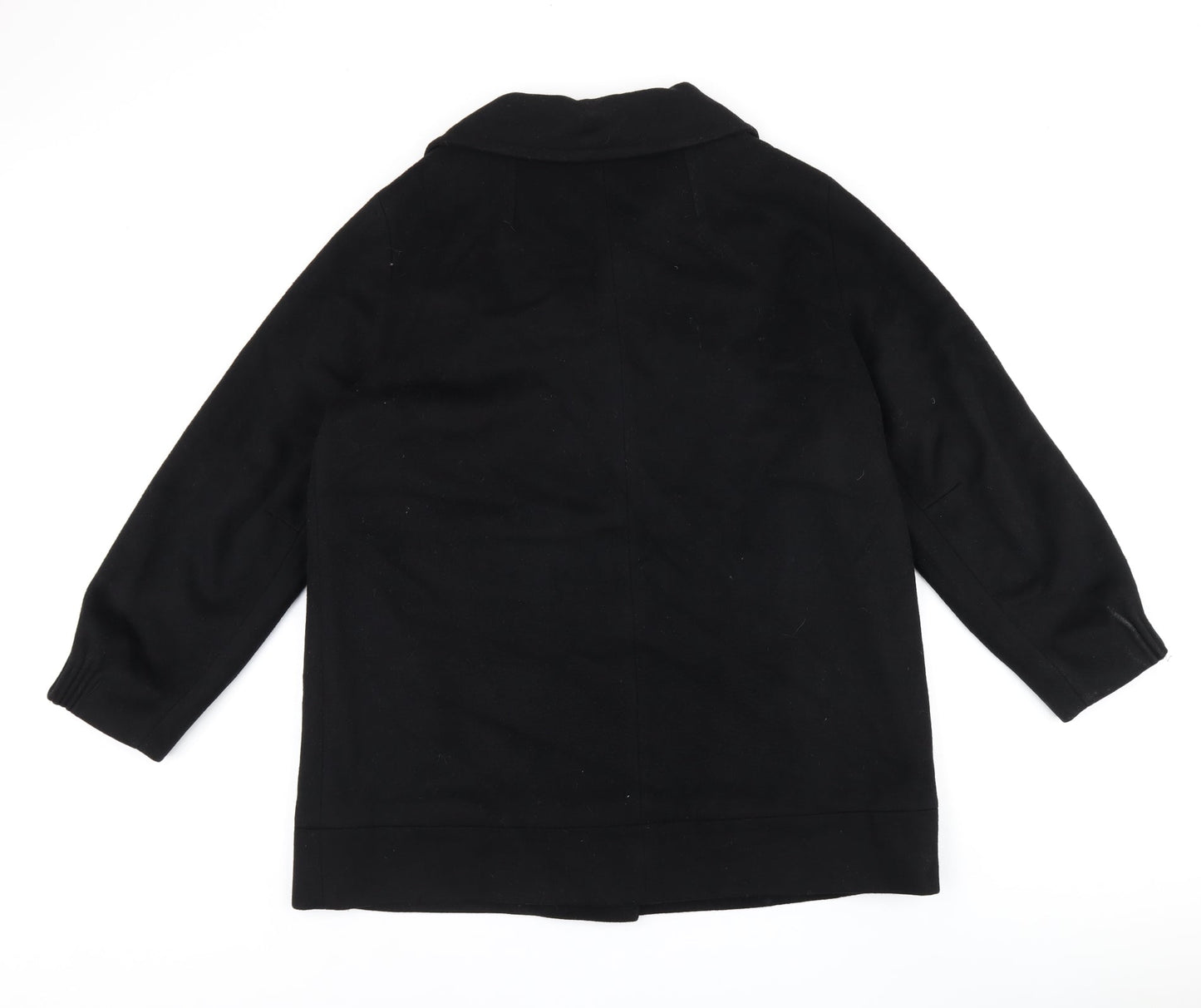 Womens UK Size M Zara Black Overcoat