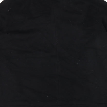 Womens UK Size M Zara Black Overcoat