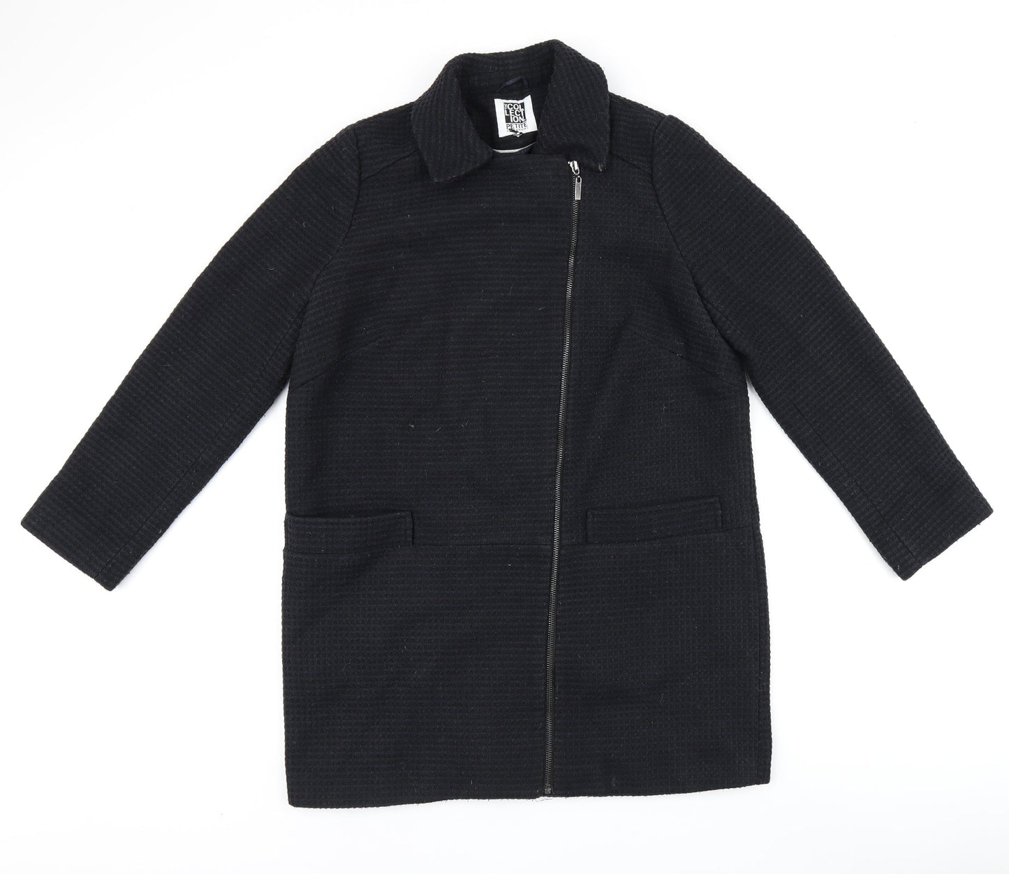 Womens UK Size 12 Debenhams Black Overcoat