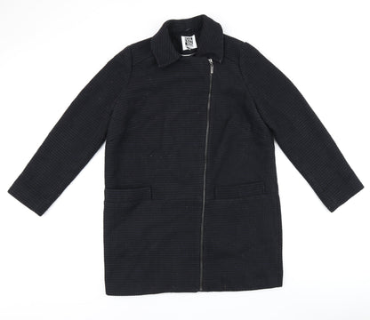 Womens UK Size 12 Debenhams Black Overcoat