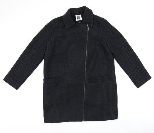 Womens UK Size 12 Debenhams Black Overcoat