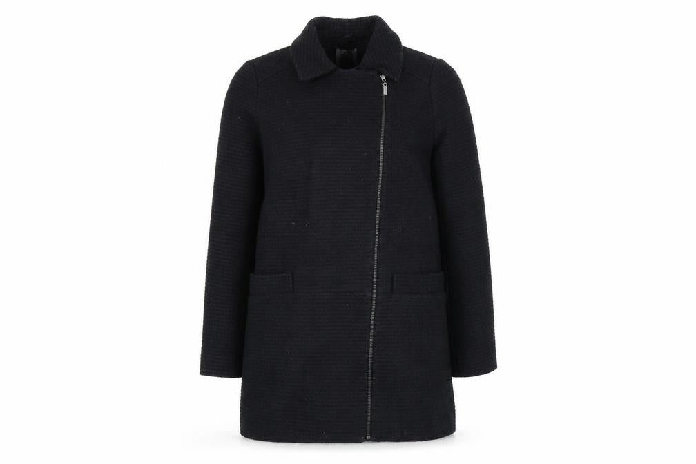Womens UK Size 12 Debenhams Black Overcoat