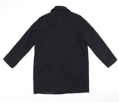 Womens UK Size 12 Debenhams Black Overcoat