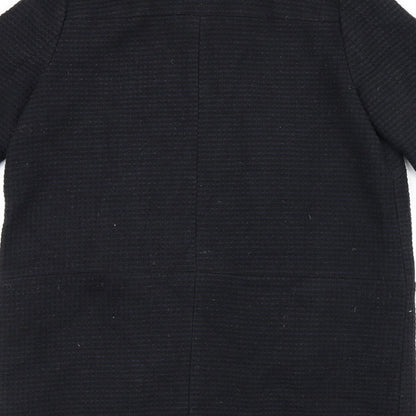Womens UK Size 12 Debenhams Black Overcoat