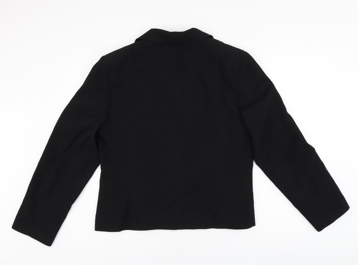 TAGG Womens Black Polyester Jacket Blazer Size 16