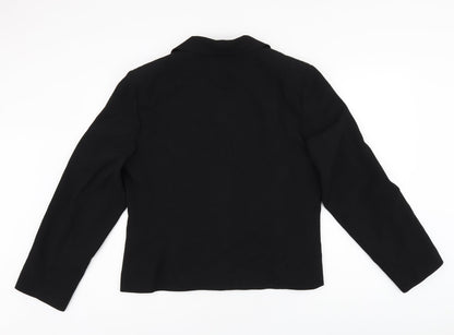 TAGG Womens Black Polyester Jacket Blazer Size 16