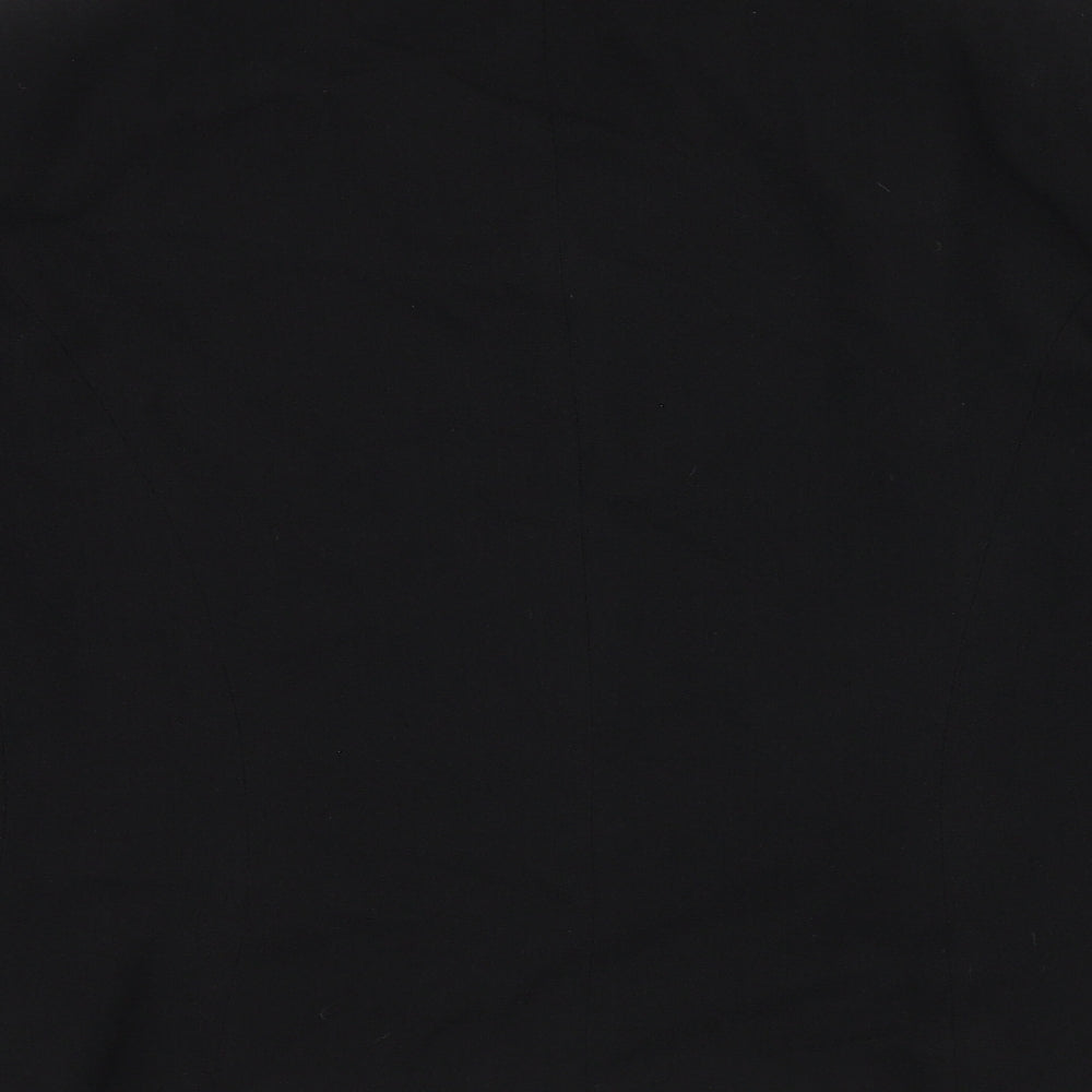 TAGG Womens Black Polyester Jacket Blazer Size 16