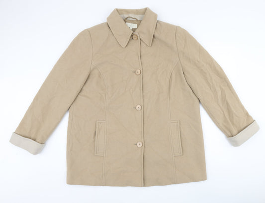 Womens UK Size 18 Marks and Spencer Beige Overcoat