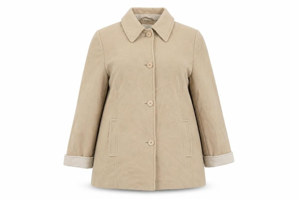 Womens UK Size 18 Marks and Spencer Beige Overcoat