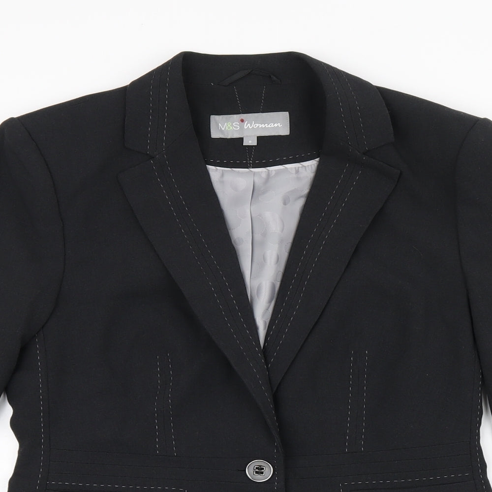 Womens UK Size 8 Marks and Spencer Regular Grey Suit Jacket
