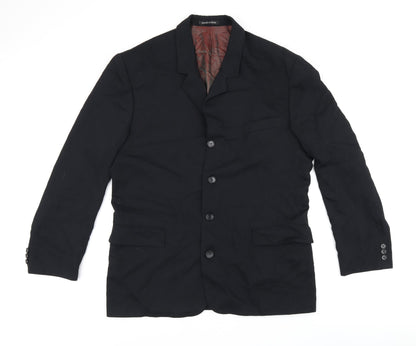 Woods & Gray Mens Black Jacket Blazer Size M Button