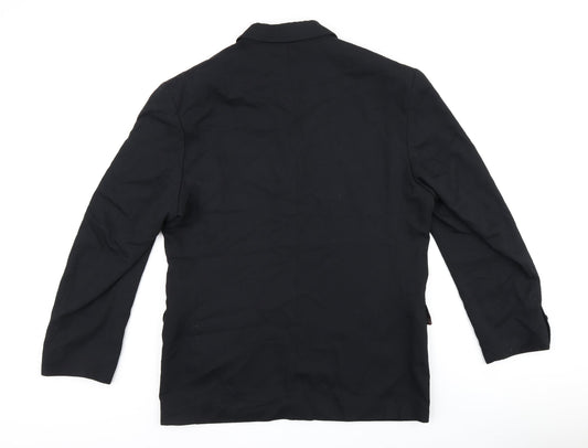 Woods & Gray Mens Black Jacket Blazer Size M Button
