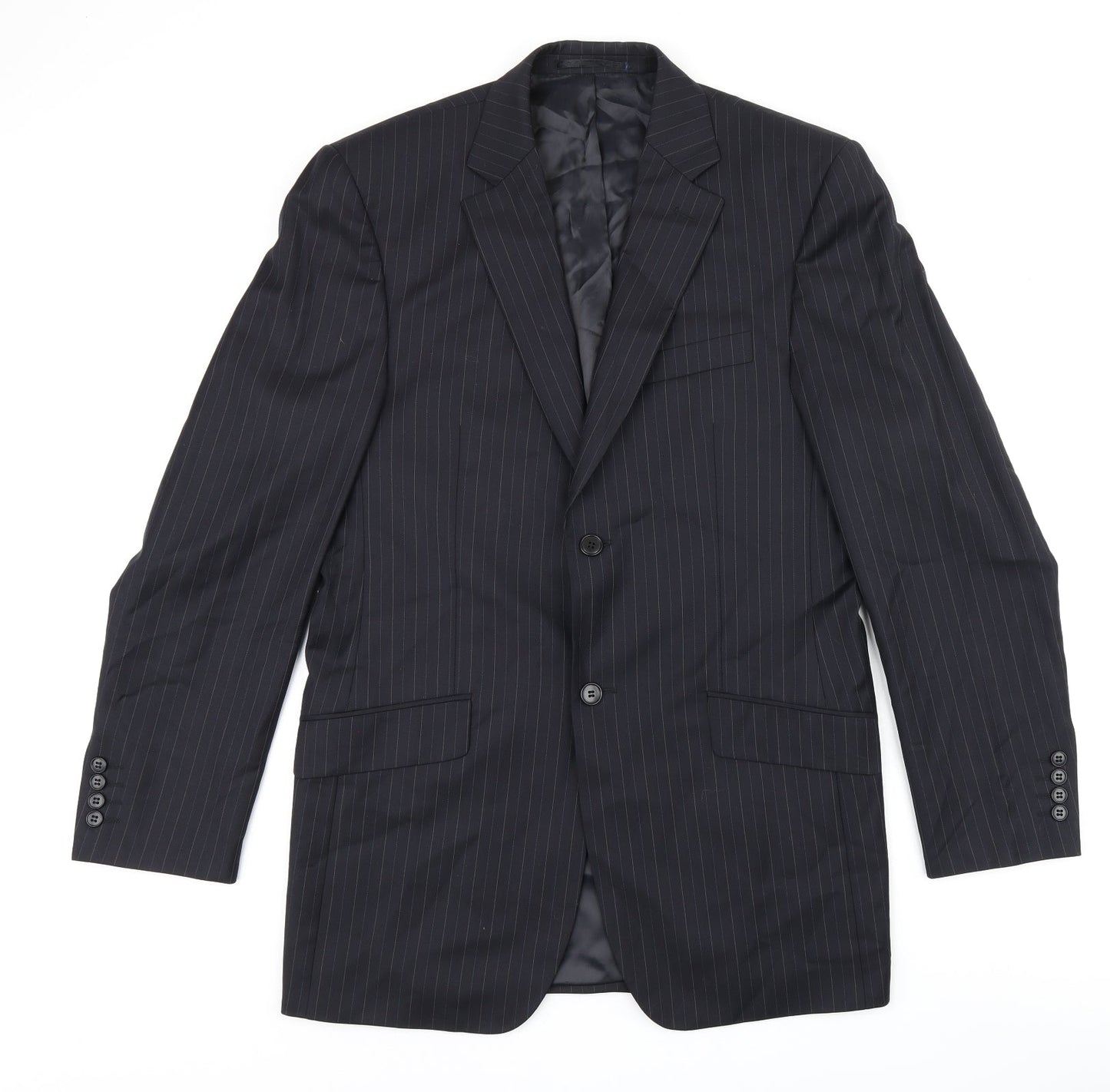 Mens UK Size 38 Daniel Hetcher Regular Black Suit Jacket