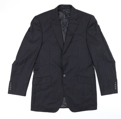 Mens UK Size 38 Daniel Hetcher Regular Black Suit Jacket