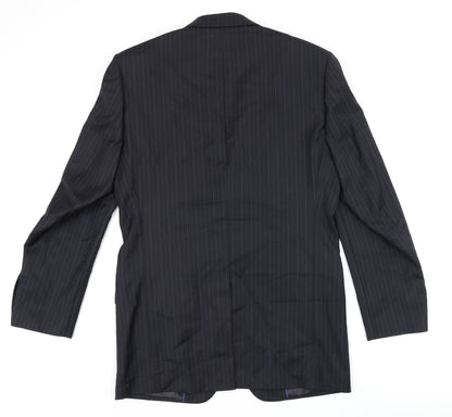 Mens UK Size 38 Daniel Hetcher Regular Black Suit Jacket