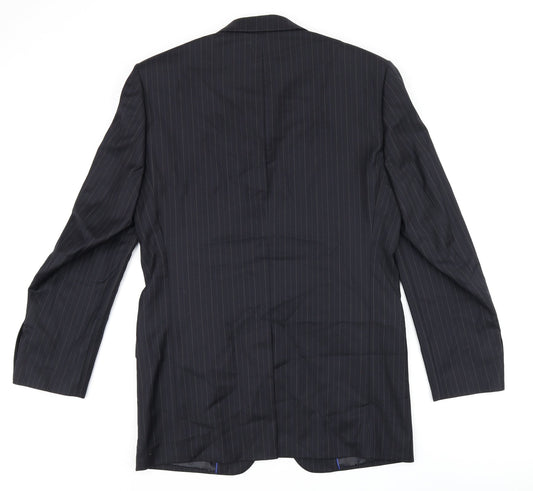 Mens UK Size 38 Daniel Hetcher Regular Black Suit Jacket