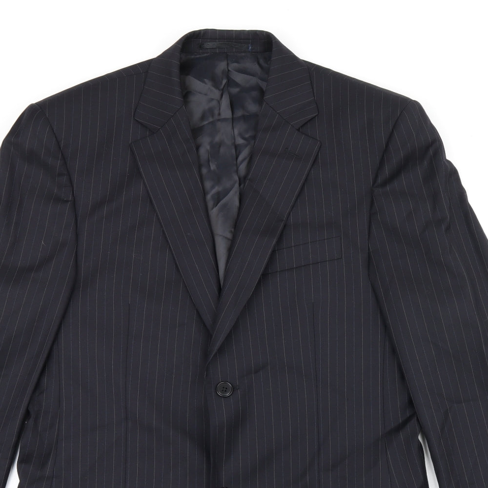 Mens UK Size 38 Daniel Hetcher Regular Black Suit Jacket