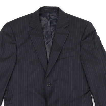 Mens UK Size 38 Daniel Hetcher Regular Black Suit Jacket