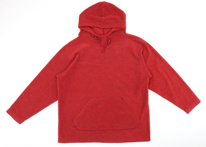 St Michael Womens Red Polyester Pullover Hoodie Size 12 Pullover