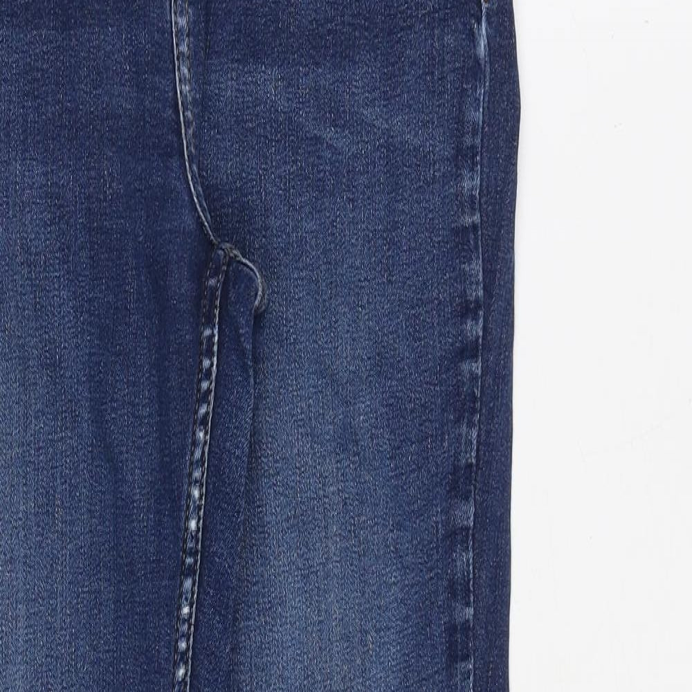 New Look Womens Blue Cotton Skinny Jeans Size 8 L28 in Slim Zip