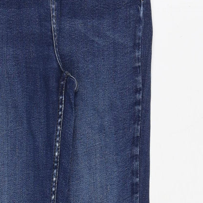 New Look Womens Blue Cotton Skinny Jeans Size 8 L28 in Slim Zip